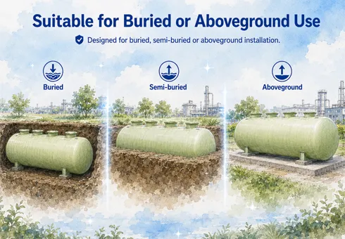 Suitable for Buried or Aboveground Use