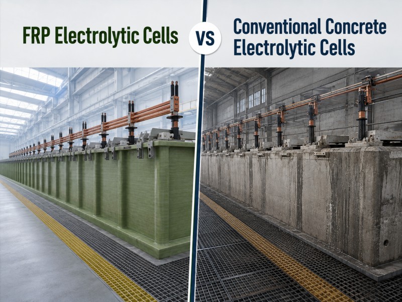 FRP Electrolytic Cells vs Conventional Concrete Electrolytic Cells
